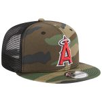 mens los angeles angels new era camo woodland camo trucker 9fifty snapback hat | MLB Jerseys & Hats Collection at Los Angeles Angels