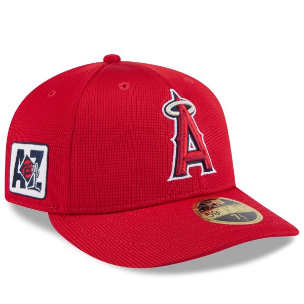 mens los angeles angels new era red 2025 spring training low profile 59fifty fitted hat | MLB Jerseys & Hats Collection at Los Angeles Angels