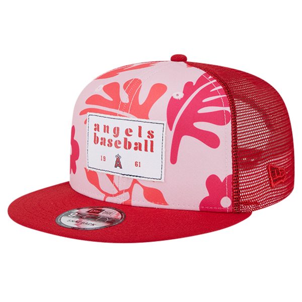mens los angeles angels new era red bikini bottom trucker 9fifty snapback hat | MLB Jerseys & Hats Collection at Los Angeles Angels