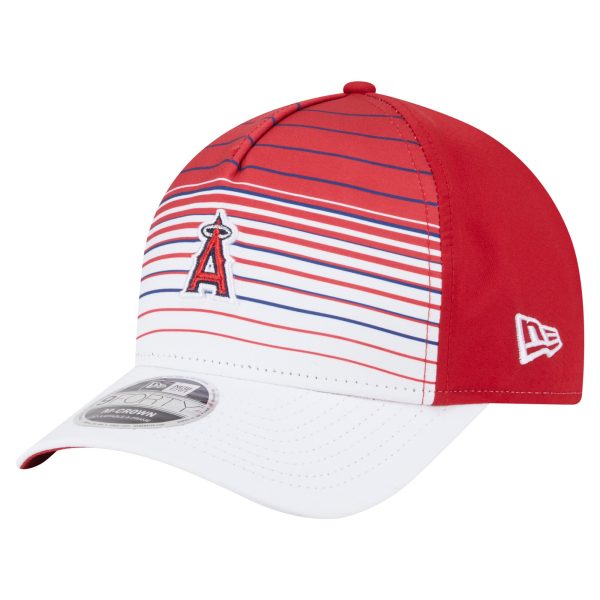 mens los angeles angels new era red gradient 9forty m-crown adjustable hat | MLB Jerseys & Hats Collection at Los Angeles Angels