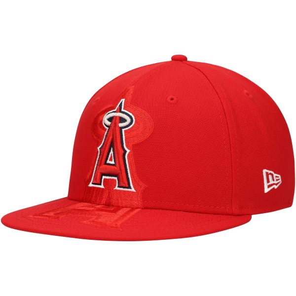 mens los angeles angels new era red shadow logo 59fifty fitted hat | MLB Jerseys & Hats Collection at Los Angeles Angels