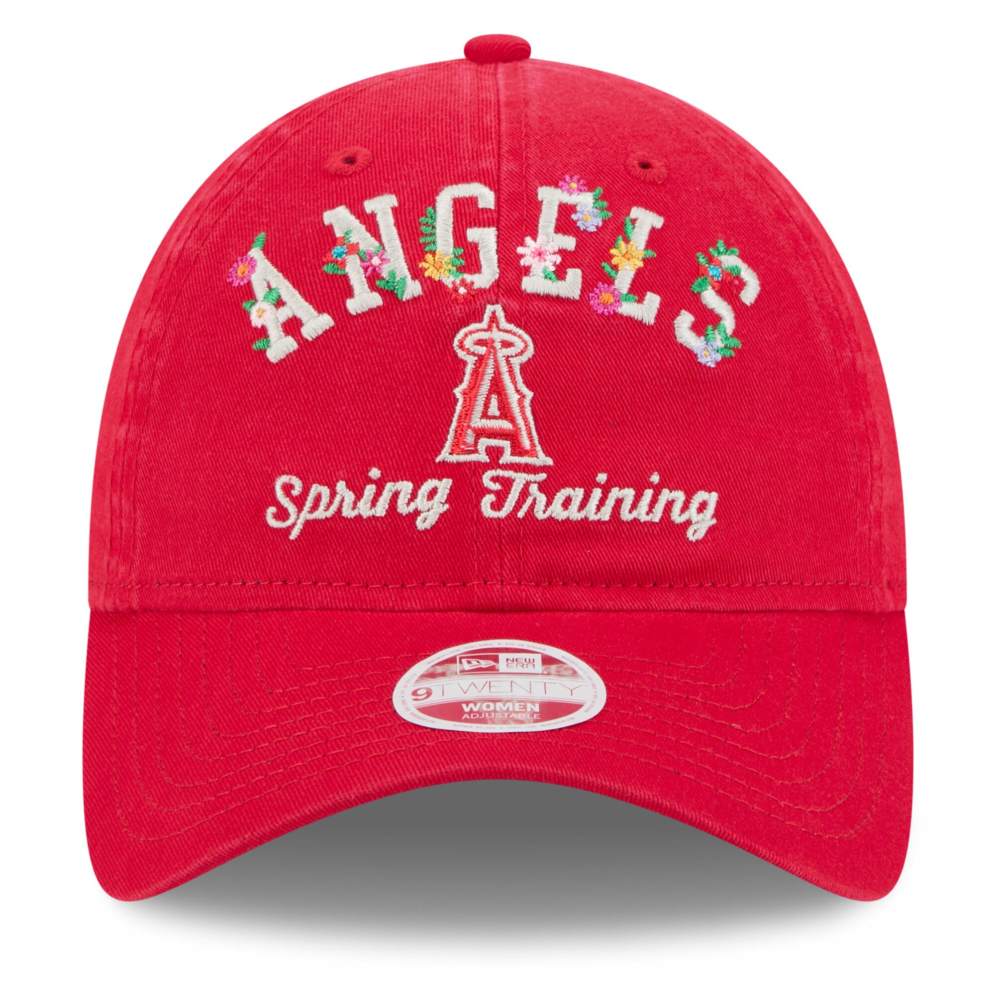 womens los angeles angels new era red 2025 spring training floral 9twenty adjustable hat | MLB Jerseys & Hats Collection at Los Angeles Angels