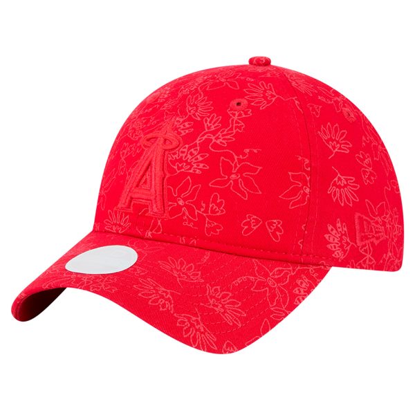 womens los angeles angels new era red tonal floral 9twenty adjustable hat | MLB Jerseys & Hats Collection at Los Angeles Angels