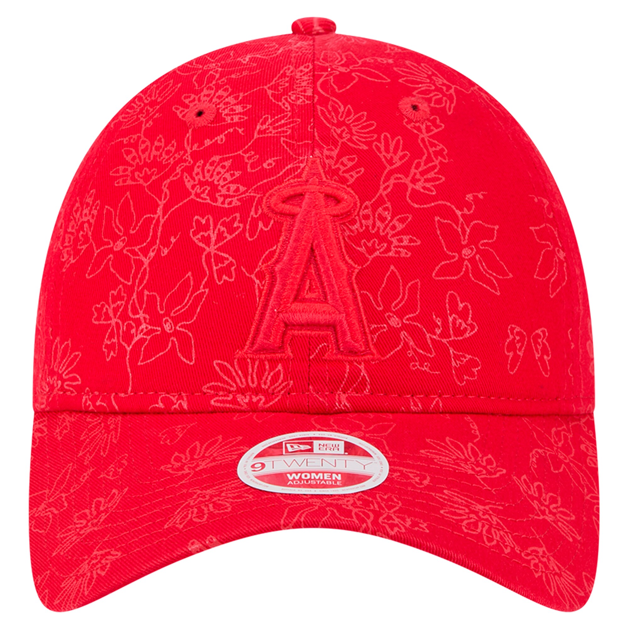 womens los angeles angels new era red tonal floral 9twenty adjustable hat | MLB Jerseys & Hats Collection at Los Angeles Angels