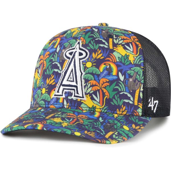 youth los angeles angels 47 navy jungle gym adjustable trucker hat | MLB Jerseys & Hats Collection at Los Angeles Angels