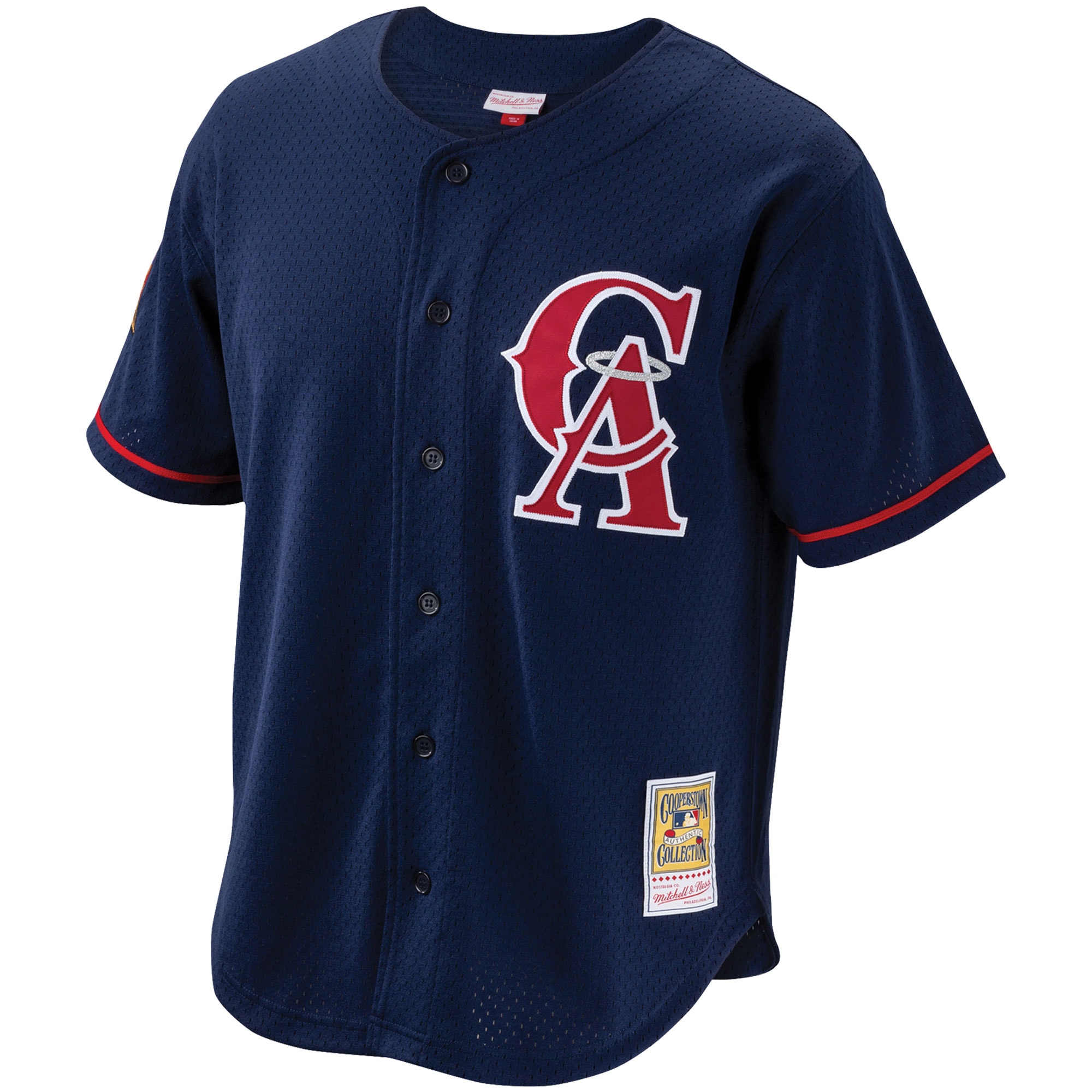 mens california angels bo jackson mitchell  ness navy cooperstown collection mesh batting practice button-up jersey | MLB Jerseys & Hats Collection at Los Angeles Angels