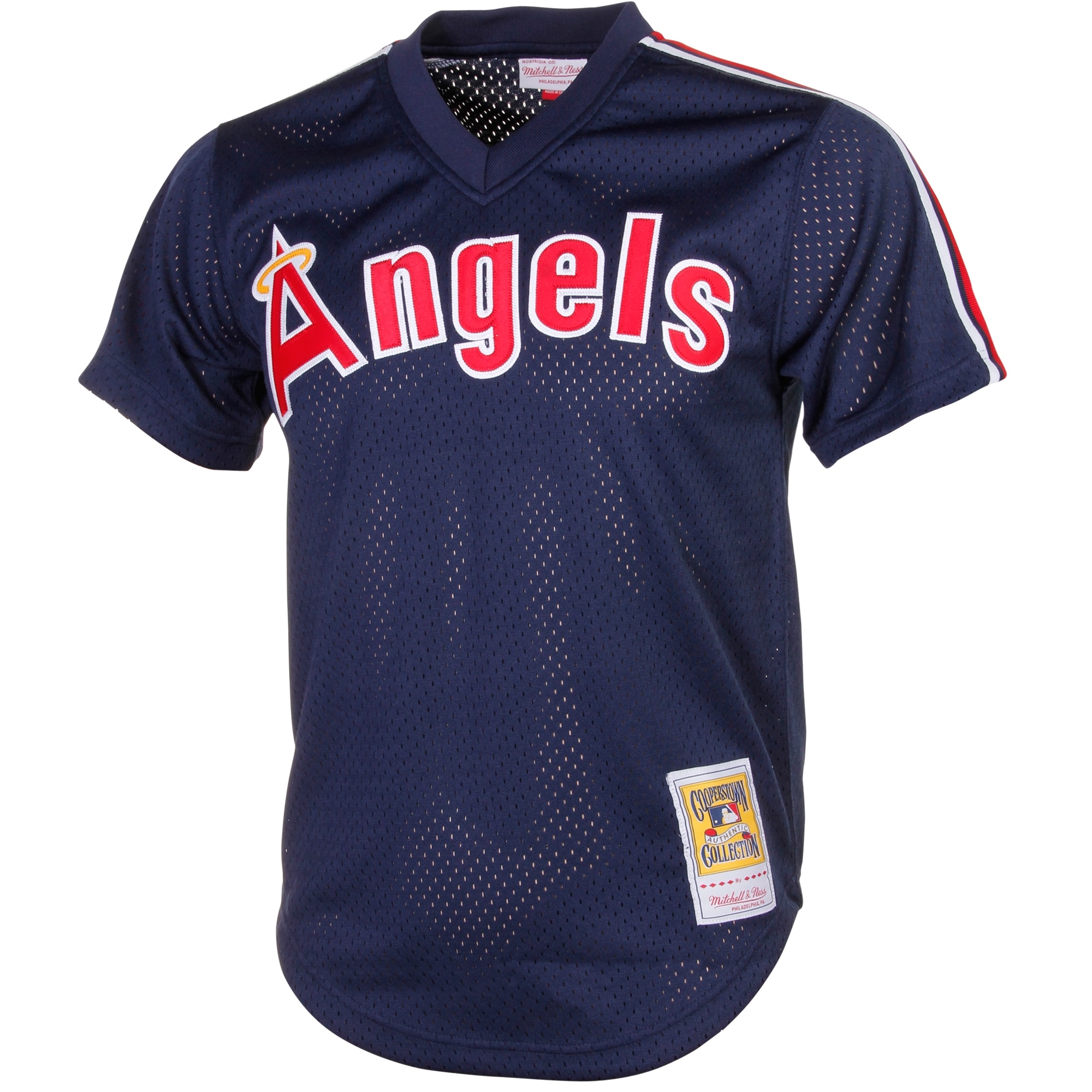 mens california angels reggie jackson mitchell  ness navy cooperstown mesh batting practice jersey | MLB Jerseys & Hats Collection at Los Angeles Angels