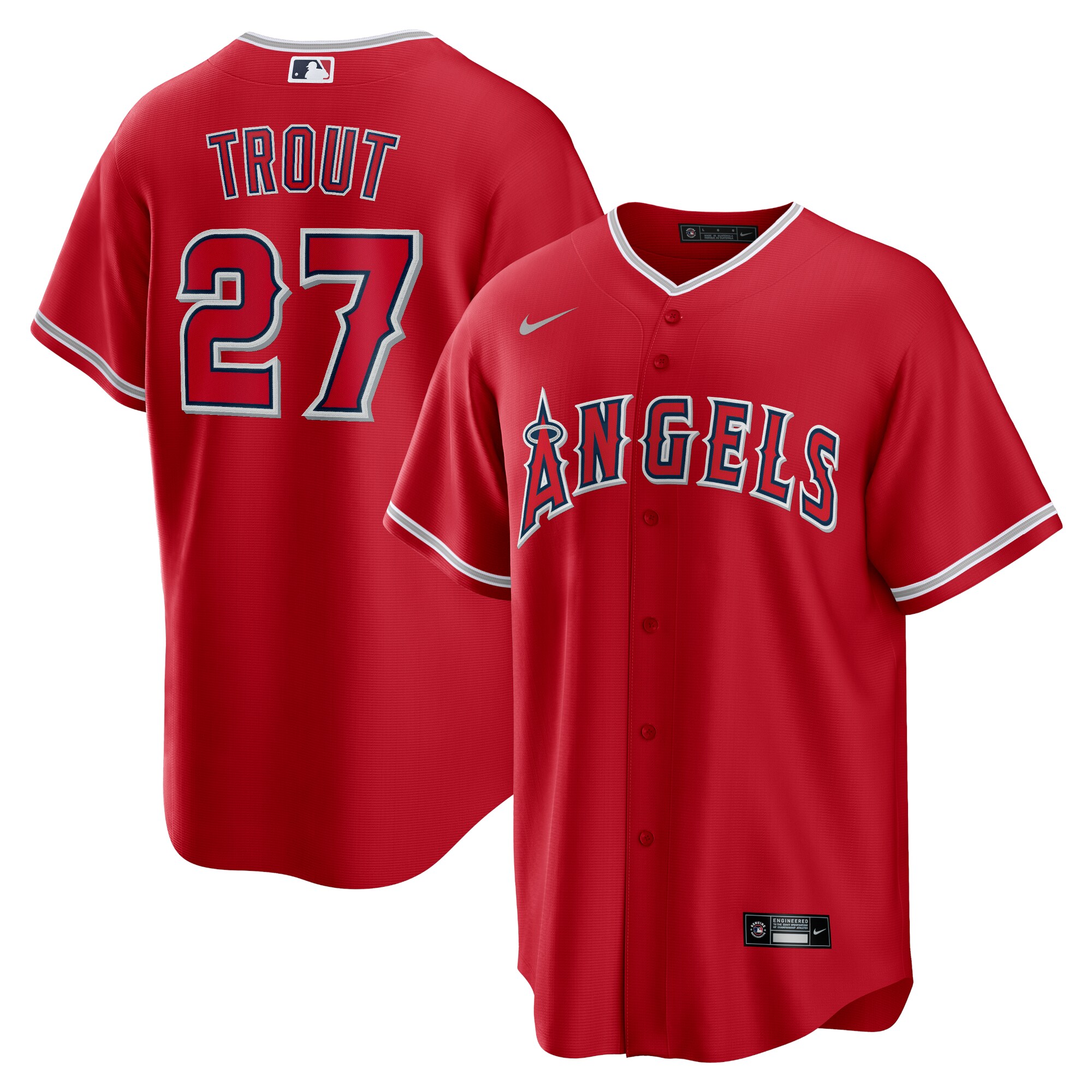 mens los angeles angels mike trout nike red alternate replica player name jersey | MLB Jerseys & Hats Collection at Los Angeles Angels