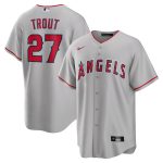 mens los angeles angels mike trout nike silver road replica player name jersey | MLB Jerseys & Hats Collection at Los Angeles Angels