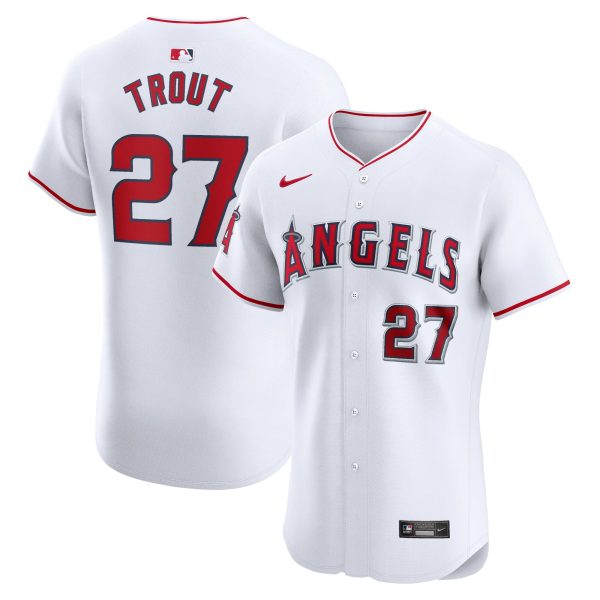 mens los angeles angels mike trout nike white home elite player jersey | MLB Jerseys & Hats Collection at Los Angeles Angels
