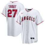 mens los angeles angels mike trout nike white home replica player name jersey | MLB Jerseys & Hats Collection at Los Angeles Angels