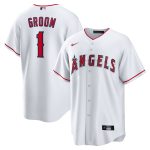 mens los angeles angels nike white 1 groom home replica jersey | MLB Jerseys & Hats Collection at Los Angeles Angels