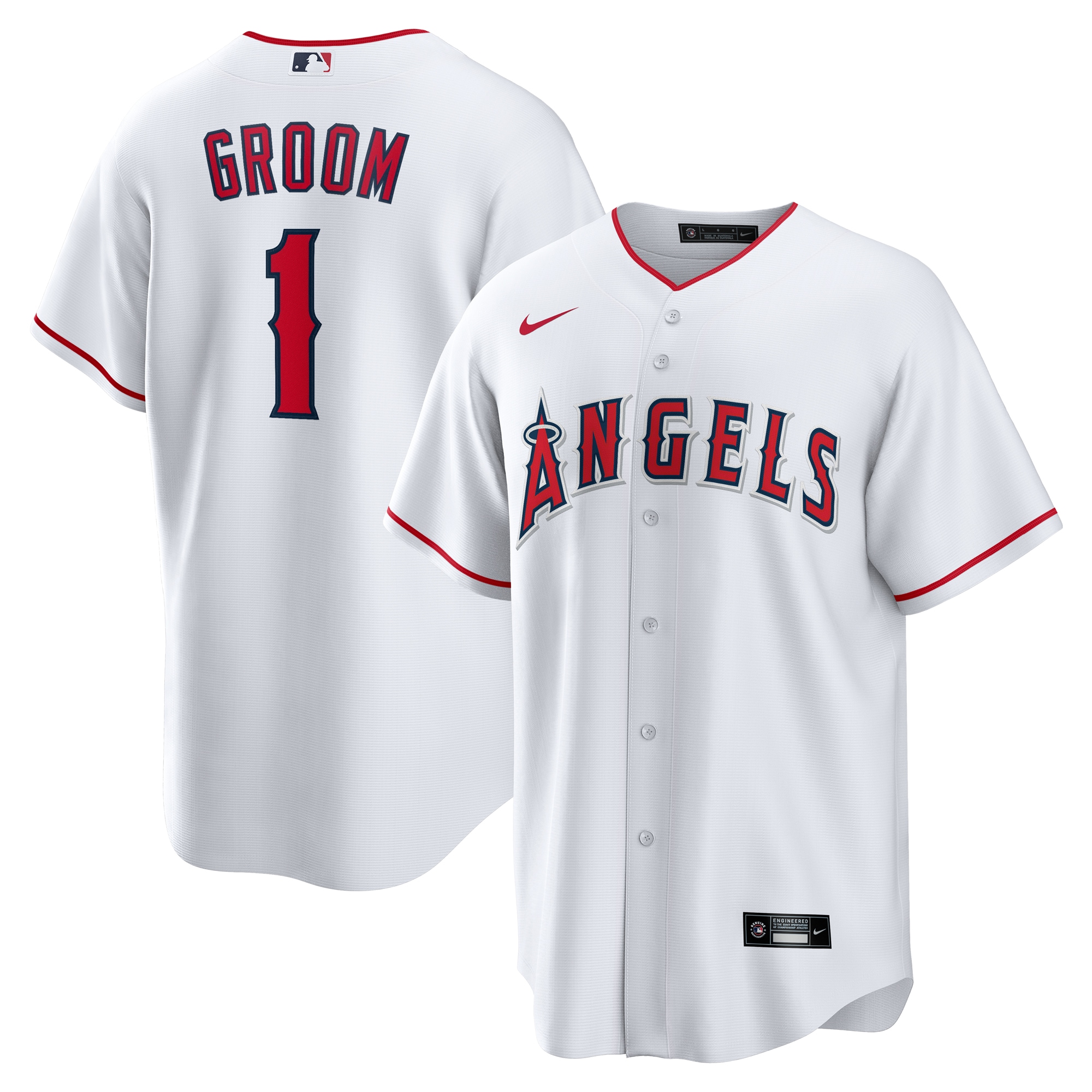mens los angeles angels nike white 1 groom home replica jersey | MLB Jerseys & Hats Collection at Los Angeles Angels