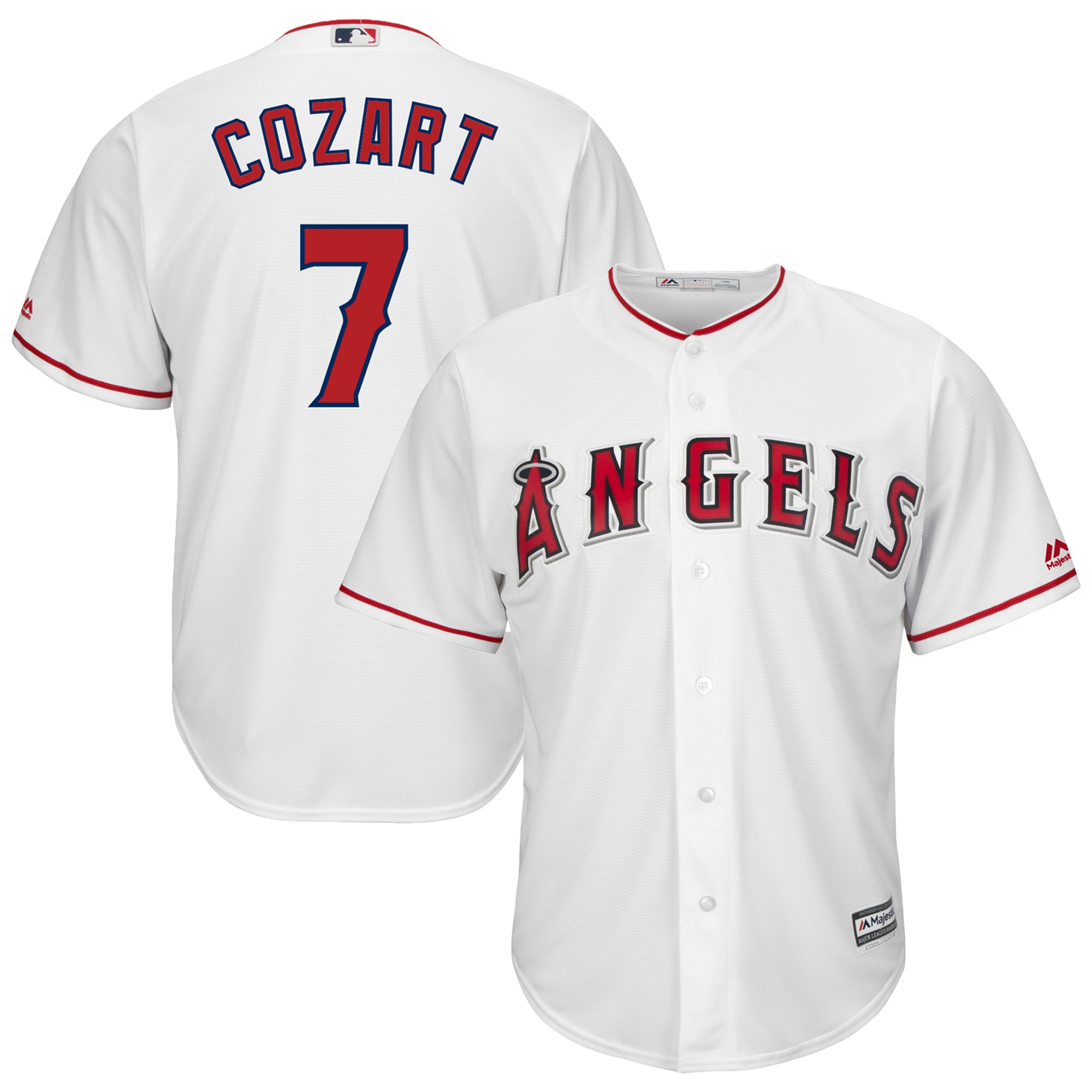 mens los angeles angels zack cozart majestic white home cool base player jersey | MLB Jerseys & Hats Collection at Los Angeles Angels
