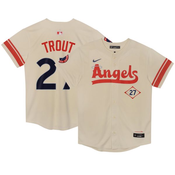 preschool los angeles angels mike trout nike cream city connect limited player jersey | MLB Jerseys & Hats Collection at Los Angeles Angels