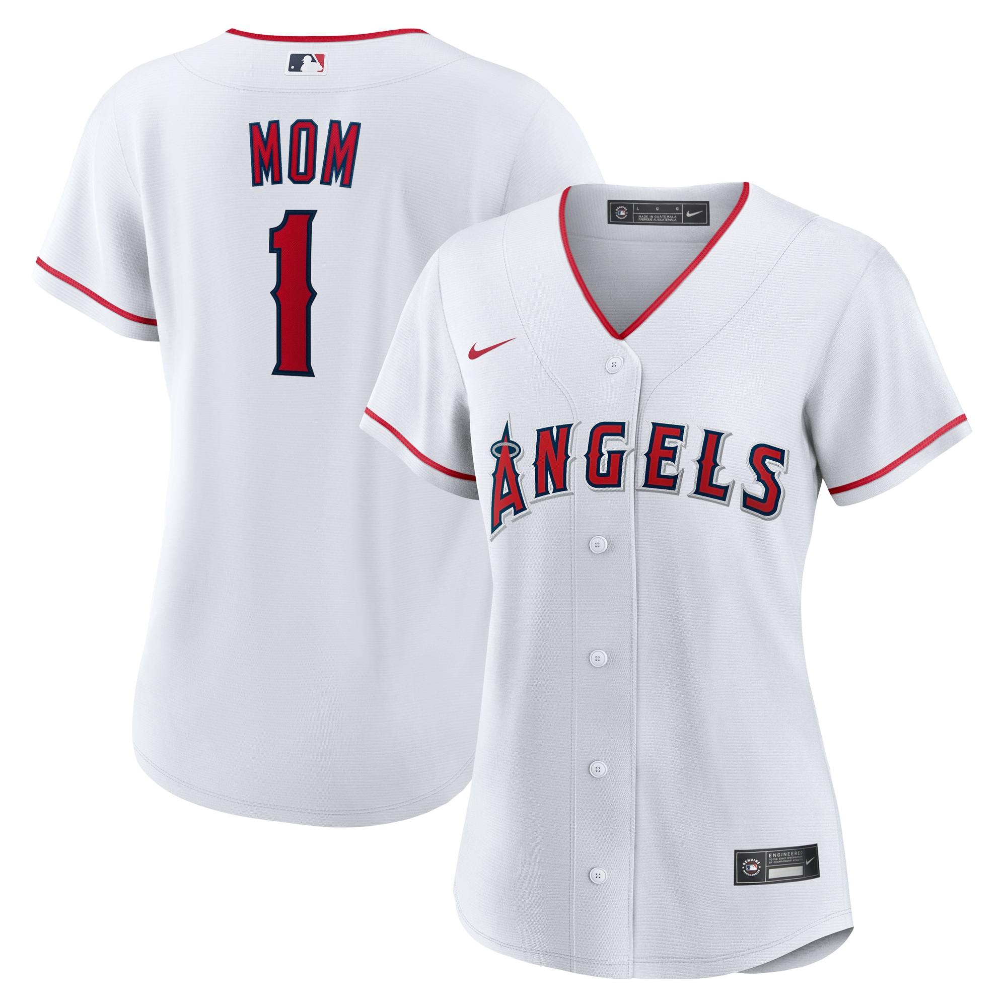 womens los angeles angels nike white 1 mom home replica jersey | MLB Jerseys & Hats Collection at Los Angeles Angels